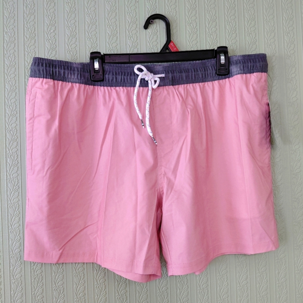Nwt!! ORIGINAL USE Pink and Grey Mens Swim Trunks